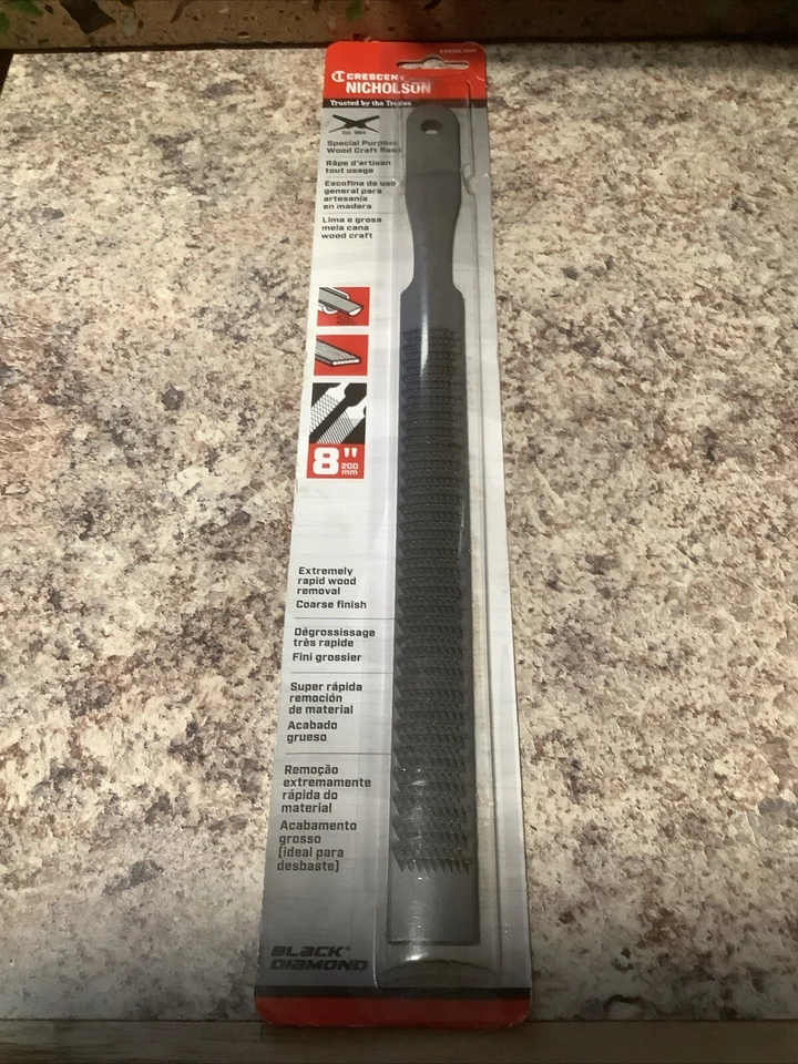 Crescent Nicholson 8 in. Special Purpose Wood Craft Rasp File ~ Black Diamond ® - Image 1 of 4