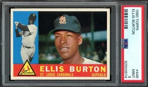 1960 Topps #446 ELLIS BURTON Cardinals PSA 9 MINT Low Pop (2) No 10's Amazing - Picture 1 of 4