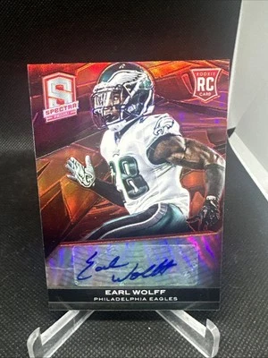 2013 Panini Spectra - Rookie Autographs Earl Wolff #137 Red /25 (RC) - Image 1 of 3