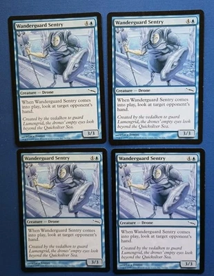 Magic the Gathering MTG Mirrodin WANDERGUARD SENTRY  X 4 LP/EX C  2003 NICE! - Image 1 of 3