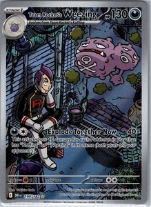 Team Rocket's Weezing 199/182 Destined Rivals Illustration Rare Holo Pokemon NM - Picture 1 of 2