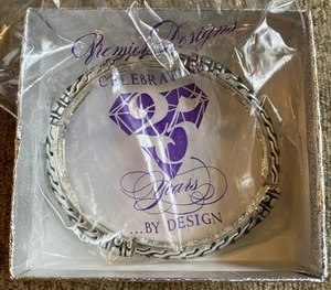 NWT Premier Designs Silver Stretch Bracelet MISC3 - Picture 1 of 3