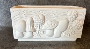 Mushroom Sill Planter 7" x 3 1/2" x 3 1/2" Ceramic Bisque, Ready to Paint - Picture 1 of 8