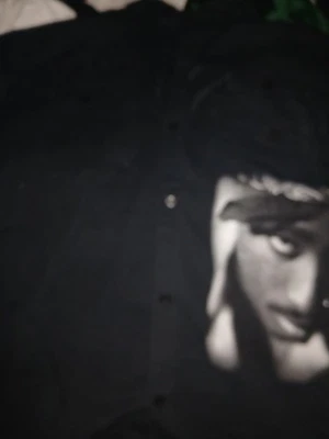 2pac  Shirt  Button DOWN  Black  3  x   RARE + Sz.   - Image 1 of 4