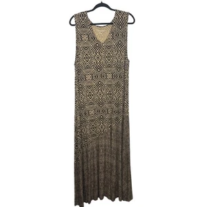 Soft Surroundings Maxi Dress Geometric Print Sleeveless Casual Petite XLarge - Picture 1 of 5