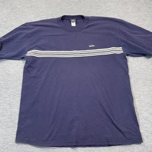 Vintage Quiksilver Shirt Herren Xl Navy Gestreift 90s Classic Surf Tee - Bild 1 von 6