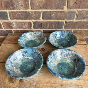 4 David D Sanchez Radiance Teal 8” Melamine Cereal Soup Bowls - Picture 1 of 10