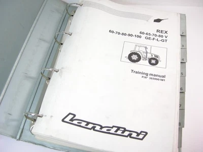 Landini REX 60 65 70 80V 90 100 GE - F L-GT Manual de entrenamiento para reparación de servicio Foto 1 de 4