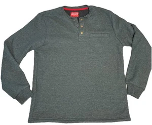Coleman Sweater Men Sz M Green Sherpa Lined Thermal Long Sleeve Outdoor Camping - Picture 1 of 10