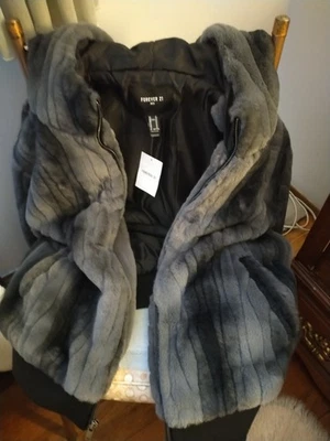 Abrigo Bombardero Chaqueta con Capucha Ablanche Urban Fur Fitter Negro Para Hombre XL Piel Sintética Foto 1 de 4