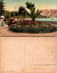 Postal de colección Ouchy Le Quai Flor Jardín Montreux Suiza - Imagen 1 de 1