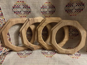 Lot of 4 Wooden Plate Frames Unfinished Frame For Plates - Bild 1 von 12
