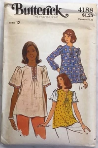 Butterick 4188 Maternity Top Sewing Pattern Size 12 UNCUT Vintage 1976 - Picture 1 of 2