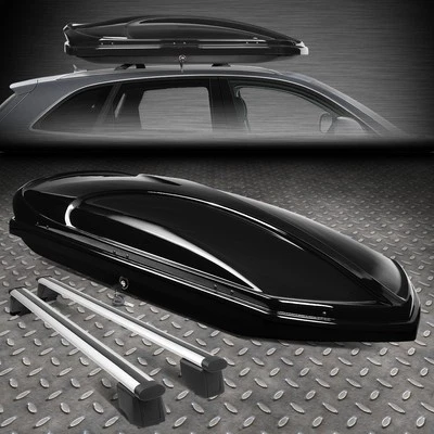 FOR 09-16 AUDI Q5 ROOF TOP CARGO STORAGE LUGGAGE BOX CASE W/ALUMINUM CROSS BAR Foto 1 de 4