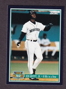 1994 Score Baseball card #628 Seattle Mariners Ken Griffey Jr Season Highlights - Picture 1 of 2