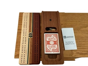 Heartwood Creation Cherry and Padauk Cribbage Board Set Complete Set - Picture 1 of 6