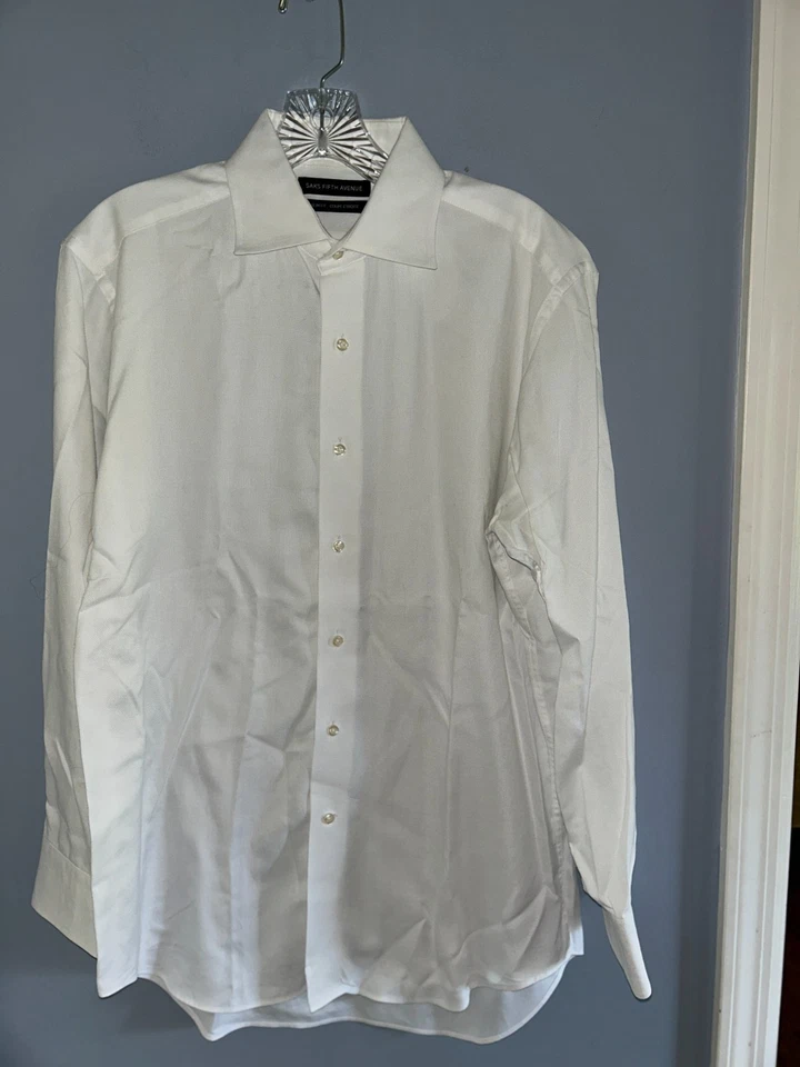 Saks Fifth Ave, Slim Fit-Coupe Etroite, 3 White Shirts, 15.5 - 32/33, Men - Image 1 of 4