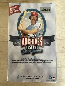 2002 Topps Archives Reserve Best Years Baseball Factory Sealed Box - Picture 1 of 2