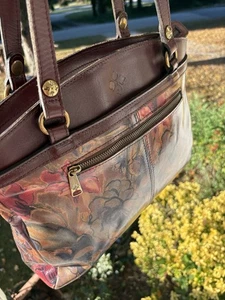 patricia nash Leder Umhängetasche Handtasche groß Beuteltasche - Bild 1 von 8