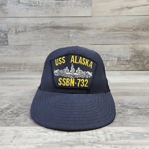 Casquette chapeau USS Alaska SSBN-732 adulte homme réglable snapback camionneur maille dos - Photo 1/7