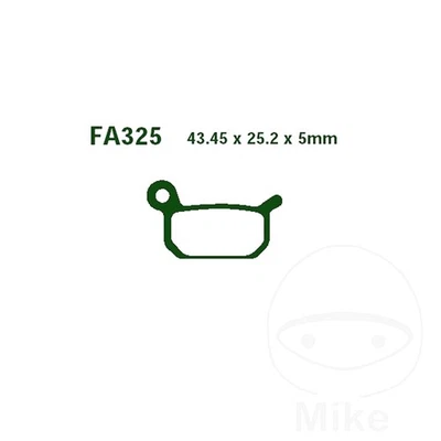 Juego de 1 pastillas de freno delanteras EBC TT MX FA325TT PARA KTM Mini Adv. 50 2004-2007 Foto 1 de 4