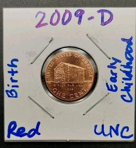 2009 D Lincoln Cent, Penny, Birth Place and Early Childhood BU Mint Condition - Picture 1 of 4