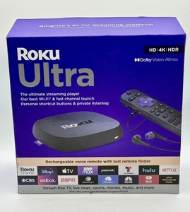 Dispositivo de transmisión Roku Ultra Ultimate 4K/HDR con recargable Roku VoiceRemote Pro - Imagen 1 de 6