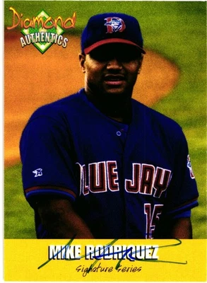 2000 Diamond Authentics - Mike Rodriguez #6 Auto /3250 - Image 1 of 2