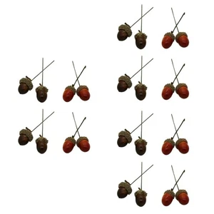  Set of 3 Lebensechte Eicheln Zum Basteln Künstliche Eicheldekoration - Bild 1 von 12
