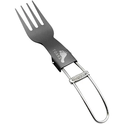 TOAKS Titanium Folding Fork for Outdoor Camping - Silver - Image 1 of 3