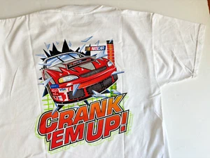 Vintage Crank Em Up NASCAR T Shirt Men size XL MBNA Race Points 90's - Picture 1 of 7