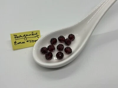 Swarovski #5000 8mm Round Crystal Beads Burgandy Lot of 30 Vintage - Image 1 of 4