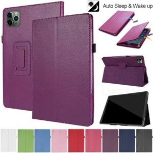 For iPad Pro 12.9" 5th Gen/11" 3rd Gen (2021) Stand PU Leather Smart Case Cover - Picture 1 of 38