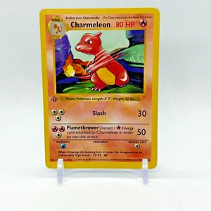 Pokemon - 1st Edition GREY STAMP Shadowless Charmeleon 24/102 - Base Set NM - Picture 1 of 8