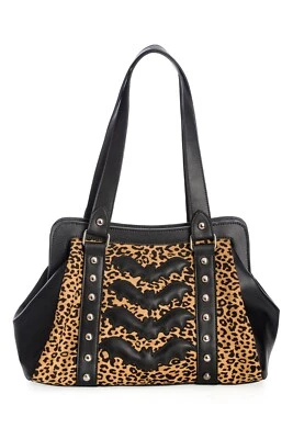 Mujer Murciélagos Gótico Retro Rockabilly Leopardo Alas Nocturnas Bolso de Mano Ropa PROHIBIDA Foto 1 de 3