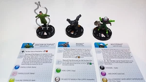 Heroclix: Dr. Octopus #M16-001, Rhino #M16-002, Mysterio #M16-003 - LE, OP - Picture 1 of 2