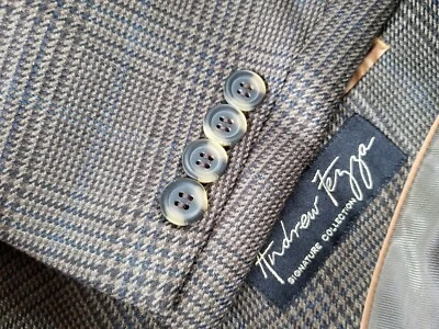 Chaqueta Blazer Abrigo Deportivo 48R Verde Azul Marrón LANA TWEED GLEN a Cuadros Nuevo sin Etiquetas Foto 1 de 4