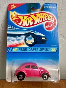 Hot Wheels Pearl Driver #293 VW Bug Beetle basic wheels on blue and white card - Picture 1 of 7