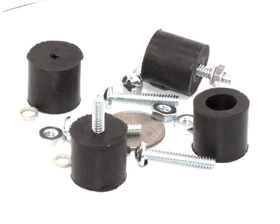 3/4” Tall x 3/4" Dia Natural Rubber Feet for Electronics,  Audio,  Stereo + Hdwe - Image 1 of 4