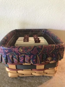 Longaberger 1996 Vatertag Adresskorb Kombi rot & blau mit Einlage/Schutz - Bild 1 von 12