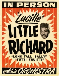 Little Richard Reproduction 4" x 6" Mini Concert Poster Free Top Loader 2 - Picture 1 of 2