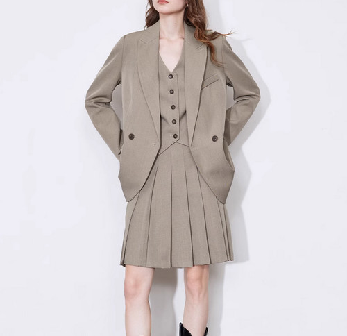 VETEMENTS Abito donna business formale cappotti blazer nuovo tinta unita tuta gilet gonna gilet