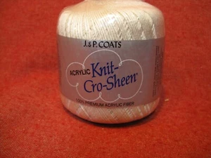 JP Coats Crochet Tejido-Cro-Brillo Fibra Acrílica Color 3-Artículo Natural A-50 - Imagen 1 de 4