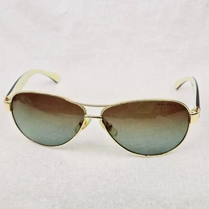 Ralph Lauren Pilotenbrille goldfarbenes Gestell Gläser mit Farbverlauf & Etui 59-11-130 RA4096 - Bild 1 von 8