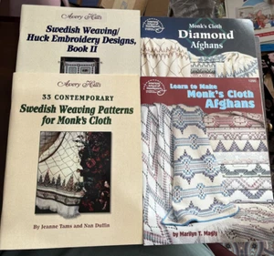 Lot 4 Swedish Weaving Huck Embroidery Avery Hills Bk III & Monks Cloth Books - Picture 1 of 14