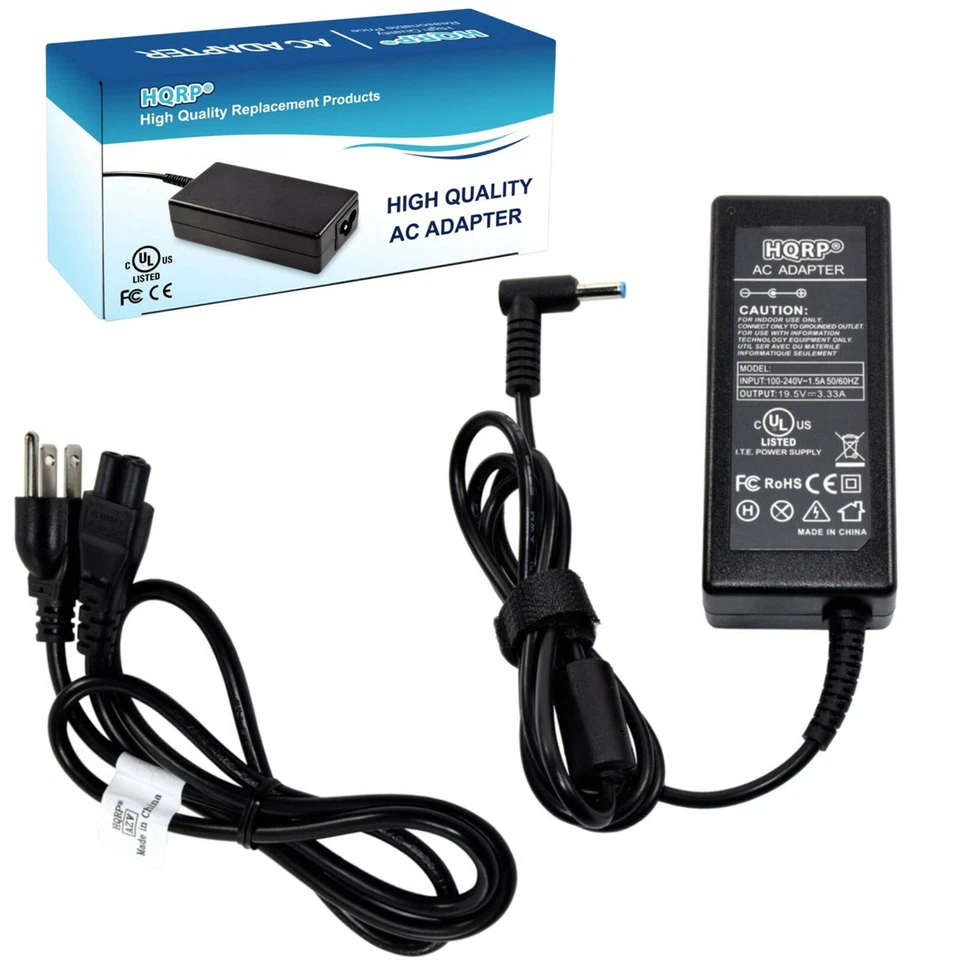 HQRP 交流电适配器 适用于惠普 EliteBook Folio 9470m, 940 G1, 1000, 1020 G1, 1040 G1 — 第 1/4 张图片