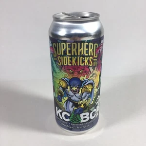 Super Hero Sidekicks Comic design (KC BC) Beer Can (TOP OPENED) - Picture 1 of 4