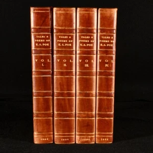 1884 4vol The Tales and Poems of Edgar Allan Poe John H Ingram Bickers Binding - Picture 1 of 8