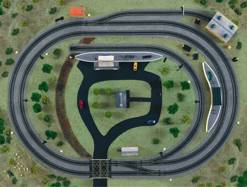 HORNBY R771 TRAKMAT MIDI PRINTED PAPER TRAIN SET STARTER TRACK MAT 00 OO GAUGE - Image 1 of 2