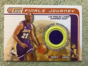 2001-02 Topps TCC BRIAN SHAW Finals Journey Game Used NBA Finals LA Lakers - Picture 1 of 2